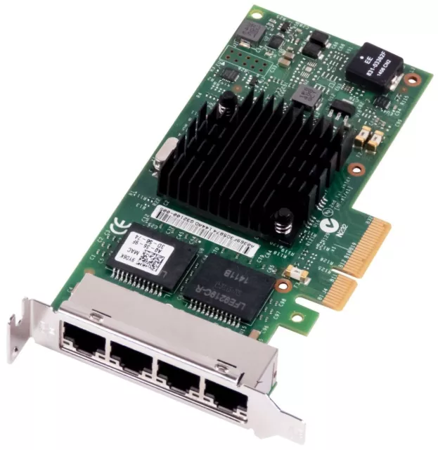 Carte Réseau Dell 09YD6K 9YD6K I350-T4 Quadri Port Gigabit Pci-E Low Profil