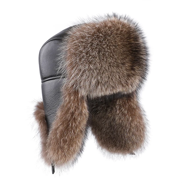 Winter Trapper Hat Russian Faux Fur Bomber Hat Ushanka