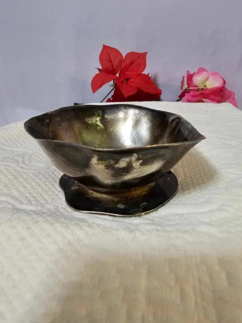 Signed Izabel lam sauce bowl/ bowl small silverplated