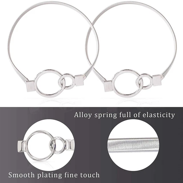 Beautiful Alloy Clip Buckle Holdbacks Curtain Tieback Sliver Set of 2 Pcs 3