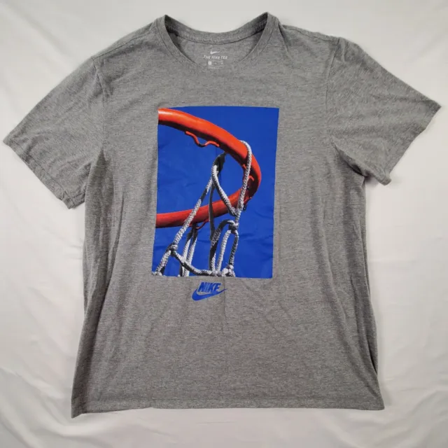 The Nike Tee Athletic Cut Basketball Gray Hoop Short Sleeve XL