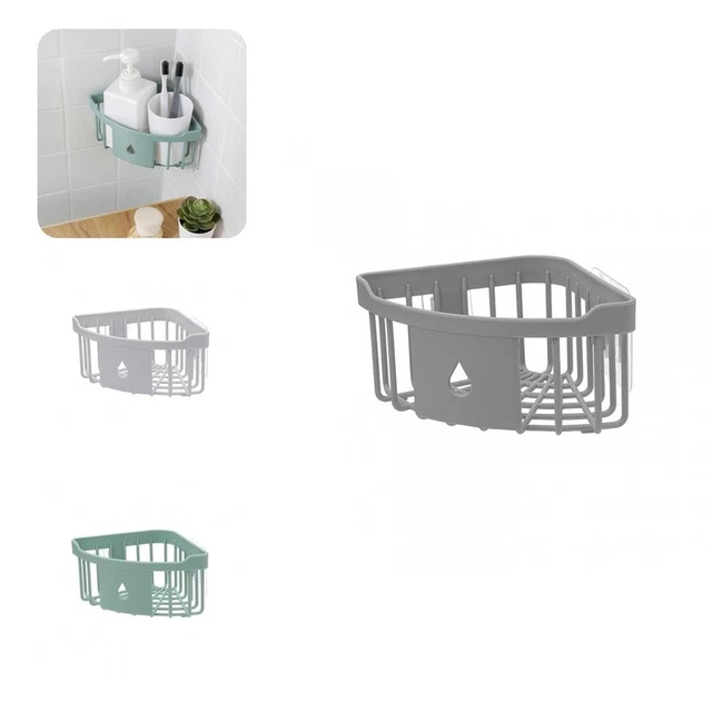 Estante de baño multifuncional sin punzones soporte de cocina almacenamiento