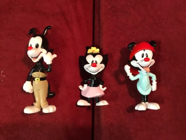 Animaniacs PVC Figures- 1994 Yakko, Wakko, & Dot Warner Bros Mini Toys