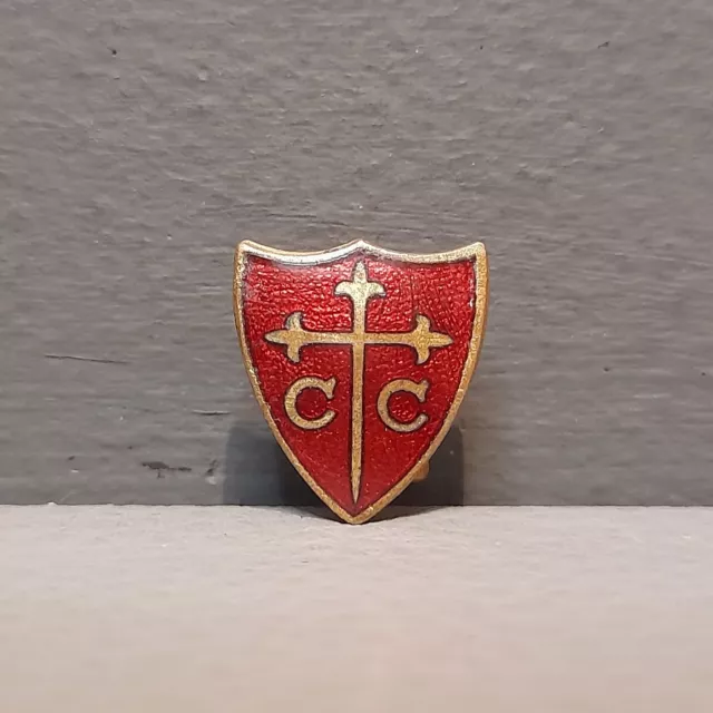 Unidentified Vintage Badge CC Cross Gift Enamel Pin Badge Collectible