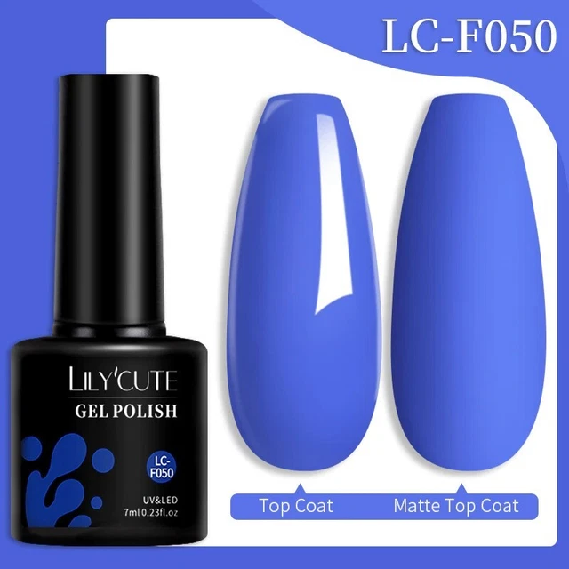 LILYCUTE 7M Gel Esmalte de Uñas Barnices UV Arte en Uñas Remojo Set Base de Gel Parte Superior