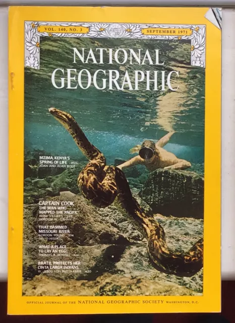 National Geographic September 1971 Captain Cook Mzima Springs Fairy Tern Indians