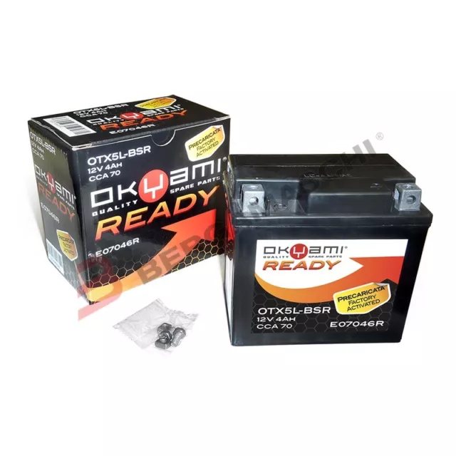 Batteria Ytx5L-Bs 12V 4Ah Per Malaguti Dvd 50 4T 10 > 10 Okyami Precaricata