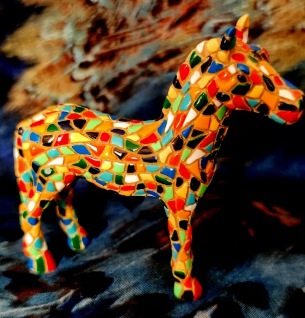 DE LUXE:  -€ 100,00 DISCOUNT : POP-ART-Pferde-Figur aus Mosaiksteinchen