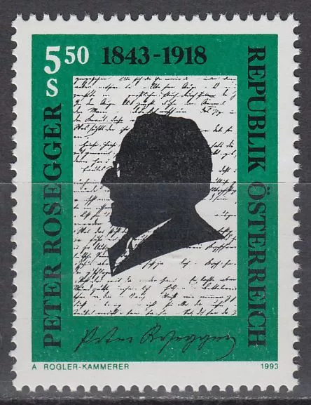 Österreich Austria 1993 ** Mi.2098 Rosegger Schriftsteller Writer