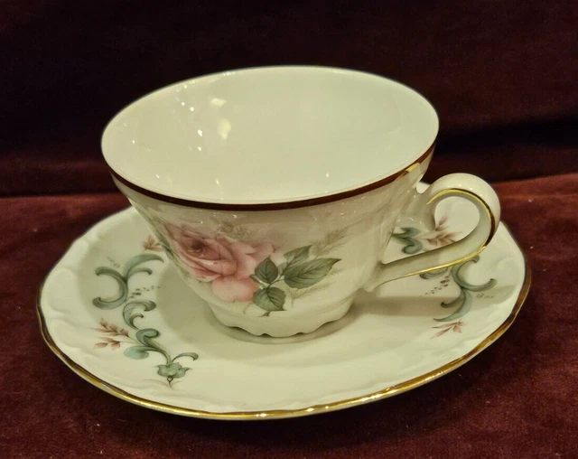 Bareuther Waldsassen Bavaria Germany Demitasse Cup & Saucer Pink Rose