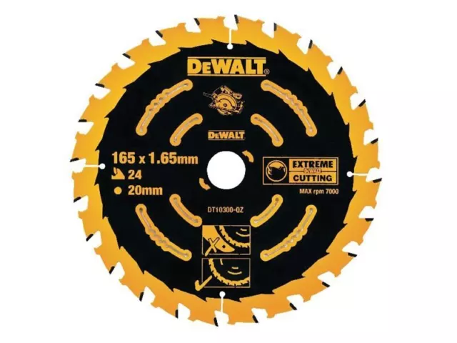 DEWALT - Lame de scie circulaire pour structures extrêmes, 165 x 20 mm x 40 t