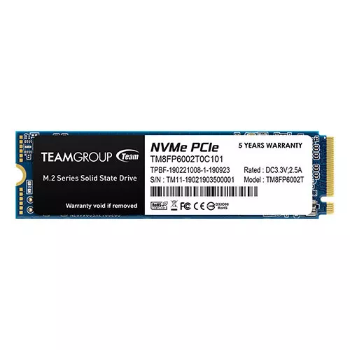 Team 2Tb Mp33 M.2 Nvme Gen3 Ssd M.2 2280 Pcie3 R/W 1800/1500 Mb/S