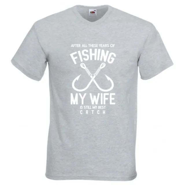 T-shirt Fishing Wife Is The Best Catch Humour novità vari colori e taglie
