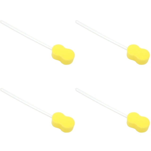 Juego de 4 cepillos de baño limpiador de espalda mango de baño esponja cepillo de baño masaje