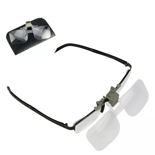 Lens 2x Power Optical Magnifying Art Craft Clip-and-Flip +4.00 Diopters Beading