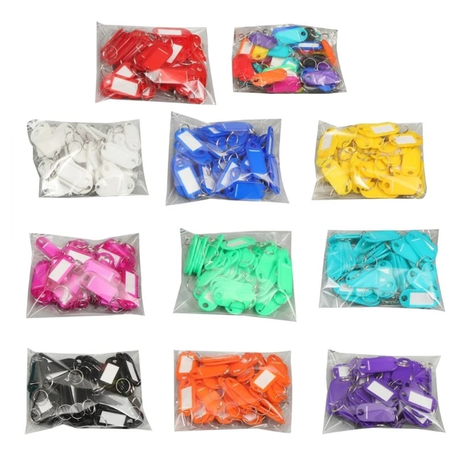 50x/Set Keys Identifiers Keys Tags Keychain Label Tags Practical Luggage Tags