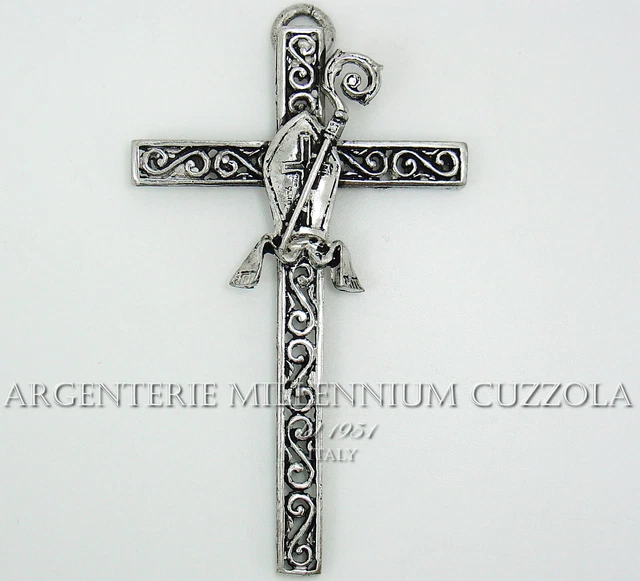 Nuovo 0.925 Argento Sterling & 14k Oro Lucidato Crocifisso Croce