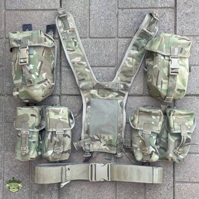 BRITISH ARMY 6PC bing MTP Camo Yoke Belt Utility Water Bottle Ammo