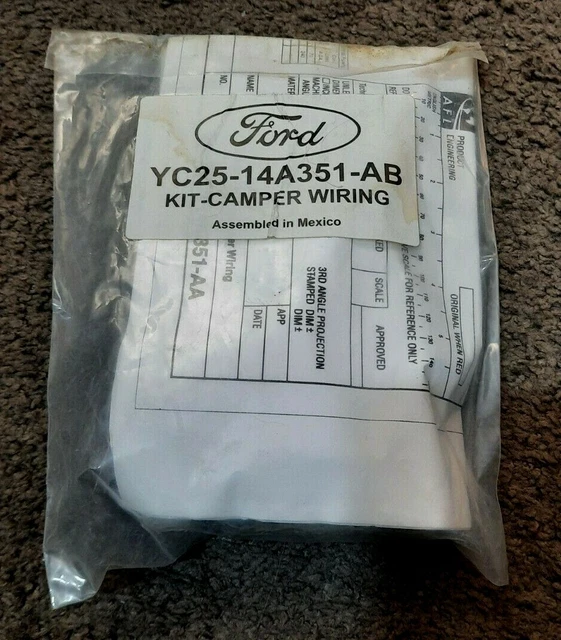 Genuine Ford Oem Camper Wiring Kit Yc25-14A351-Ab Cable Harness Trailer Rv Camp