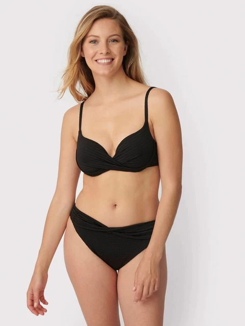 Maillot De Bain 2 Pièces Triumph Grace TP - Taille FR44, Noir Imprimé Doré, Bonnet C/D