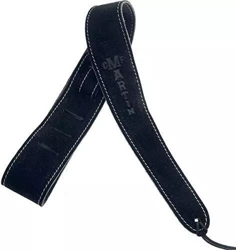 2.5-inch Suede Guitar Strap - Black