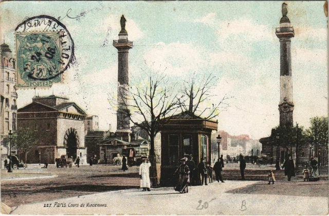 CPA PARIS 12e Place de la Nation Cours de Vincennes (36193)