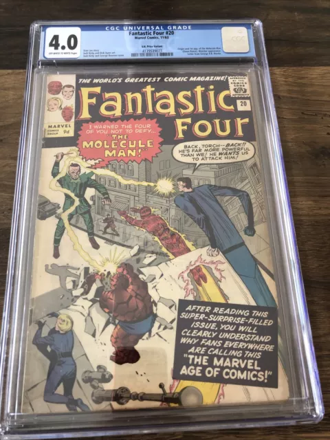 Fantastic Four #20 (Marvel 1963) - CGC 4.0 - Origin & 1st app. of Molecule Man