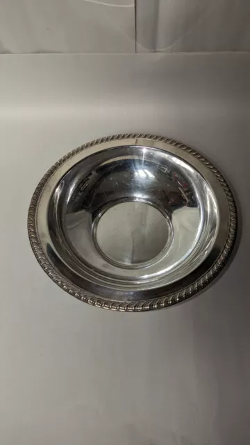 Vintage 11" Silverplate Bowl UNMARKED GC FREE SHIPPING