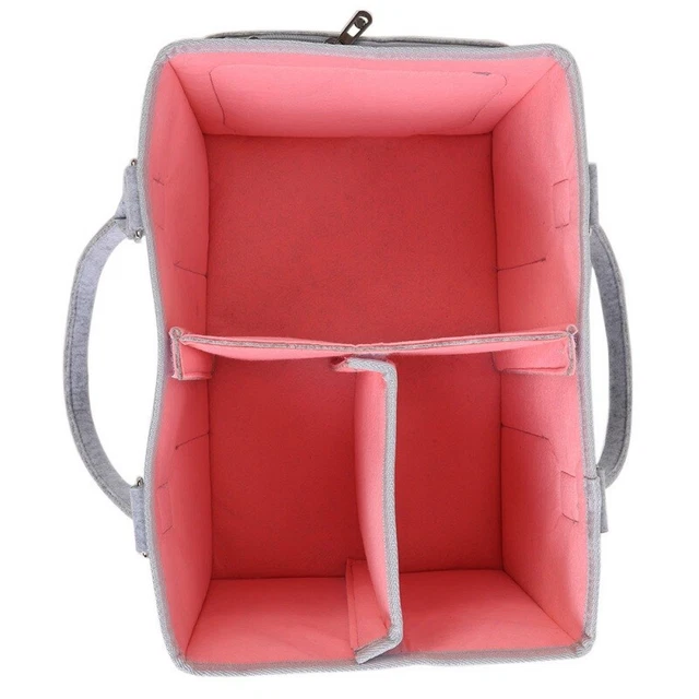 Large Baby Diaper Bag Protable Nursery Nappy Caddy Diaper Storage Organizer Bag 4