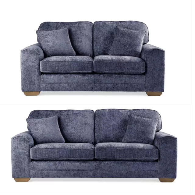 Chenille Fabric Sofa  Grey 3seater & 2 seater high back