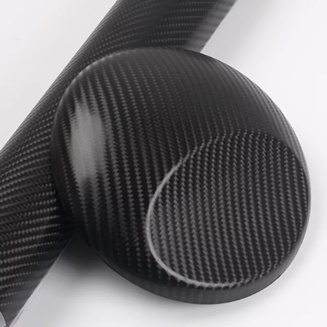 4D Carbon Fibre Vinyl Wrap (Air/Bubble Free) Black Multi sizes