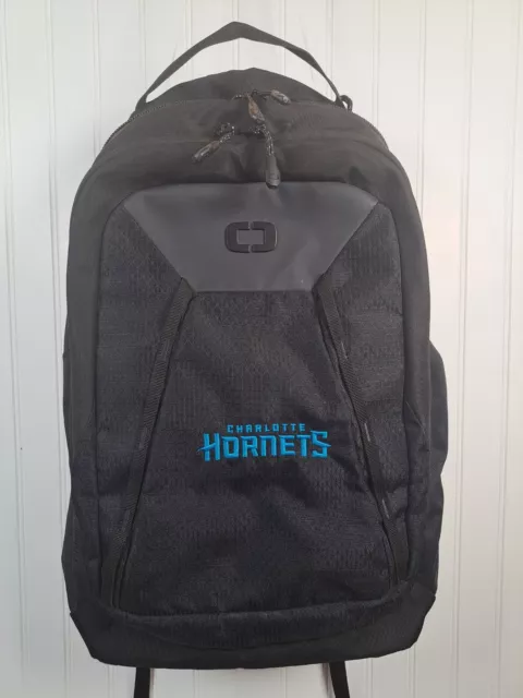 Ogio Black Charlotte Hornets Backpack Carry On Laptop Embroidery Travel Bag