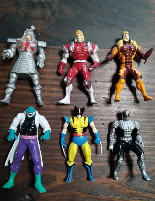 X-Men Toy Biz Marvel Heavy Metal Heroes Lot of 6 Die Cast Figures Vintage - Used
