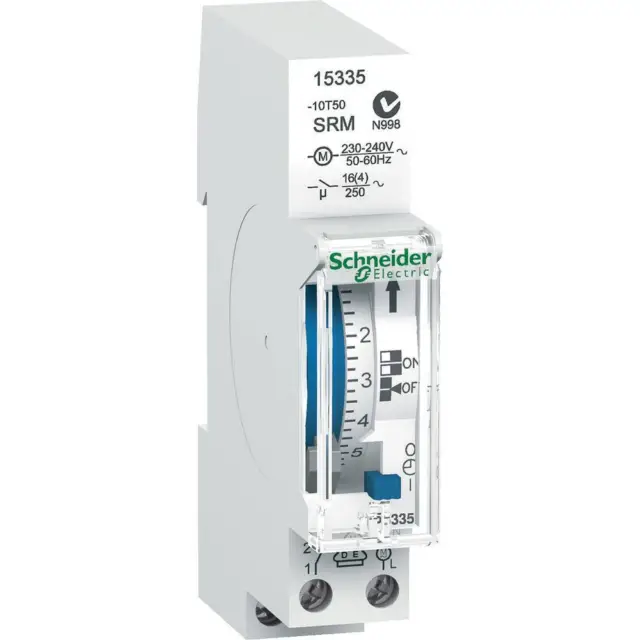Schneider Electric 15335 Programmateur horaire pour rail analogique 230 V