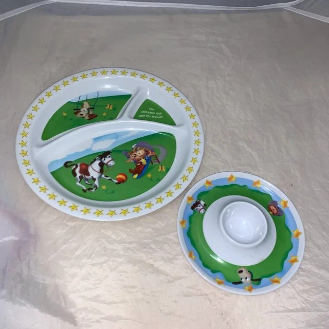 Plato Milkybar Niño Huevo Plástico Melamina Desayuno Cena S7