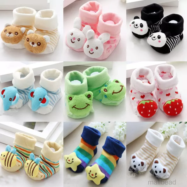 Newborn Socks Baby Girl Boy Lovely Unisex Anti-slip Animal Boots 0-6 Months