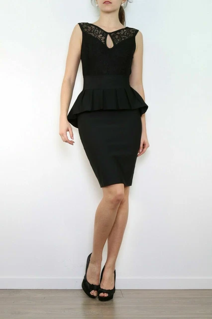 Vestito corto elegante nero sale