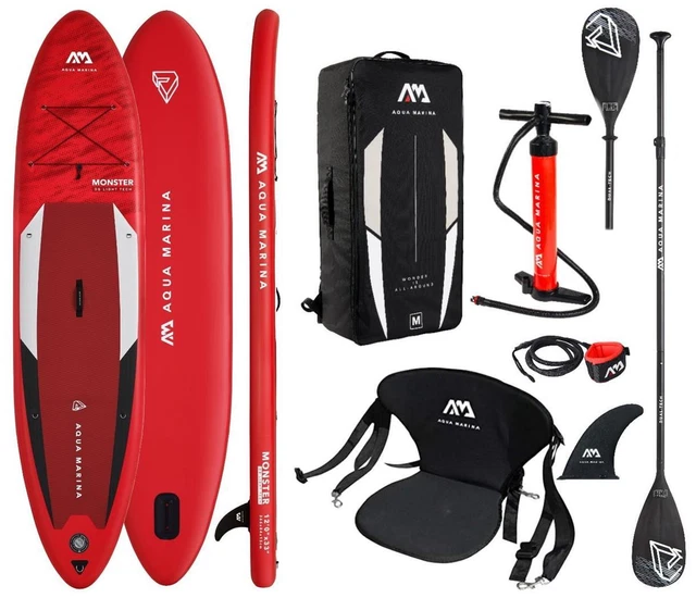 AQUA MARINA MONSTER 12'0" SUP Board Stand Up Paddle ISUP Kajaksitz und