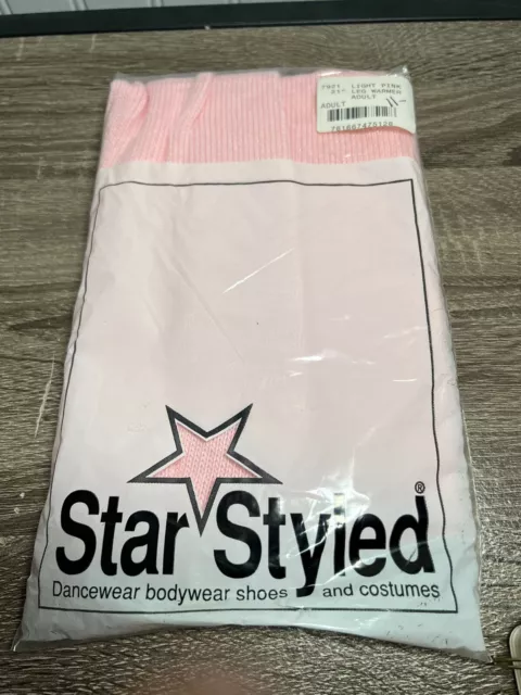 STAR STYLED LEG Warmers Women’s Pink USA Vintage ADULT 21” NOS Vintage