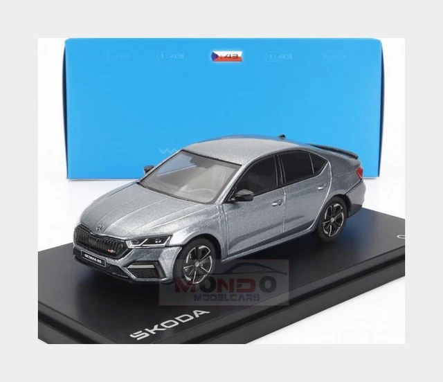 Maquette Abrex Skoda Octavia IV RS 2020 – 1:43, Gris Métallisé