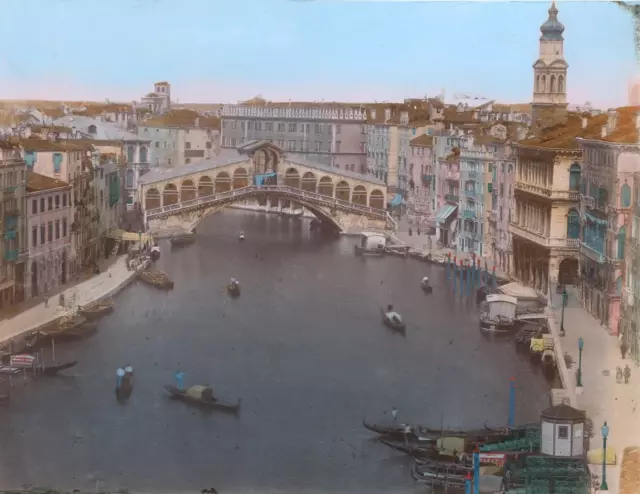 Salviati, Venezia, Ponte Rialto Vintage albumen print, Italie Tirage albuminé