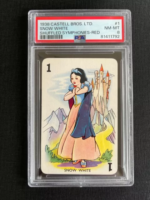 PSA 8 Castell Bros. Snow White Shuffled Symphonies Game Red Walt Disney 1938