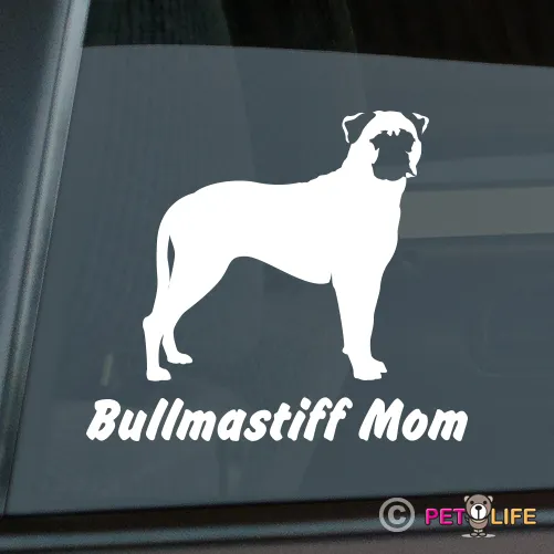 Sticker maman Bullmastiff vinyle découpé sous pression - Bull Mastiff Dog
