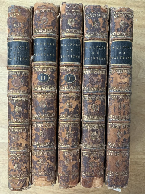 Walpole on Painting -  collected by George Vertue Five Volumes 1786