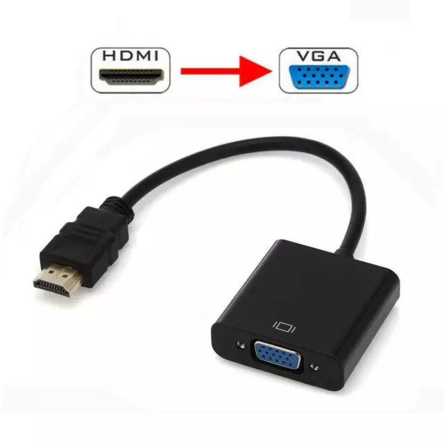 1080P Micro HDMI Male To VGA Female Video Converter Adapter Cable For PC TV HDTV