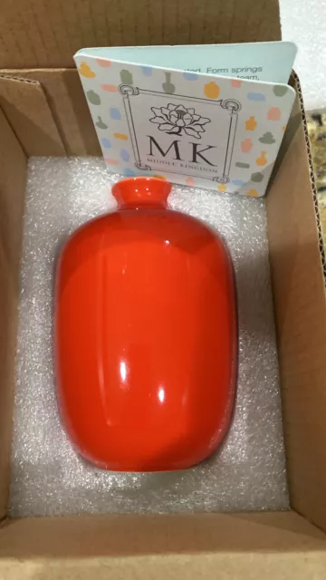 Middle Kingdom MK Bo Jia Red Mini Glossy Vase Glazed Porcelain