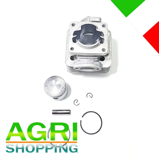 Kit Cilindro E Pistone 44 Mm Per Decespugliatore | Ricambio Completo Per TIMBERTECH MFS52, MS-2TL-52, MS52-2TL