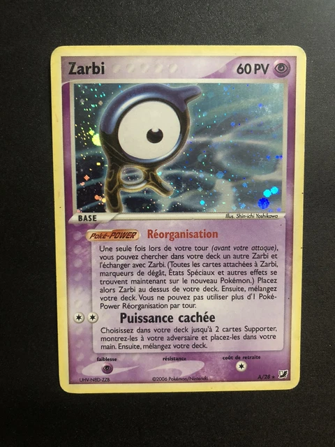 Pokemon Card Zarbi Rare Holo A/28 - EX Hidden Forces - Medium Condition FR