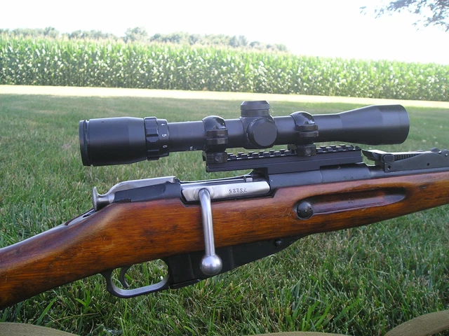 DB TAC Mosin Nagant M44 M91/30 M38 Top Scope Mount With 2-7x32 Long Eye Relief Scope