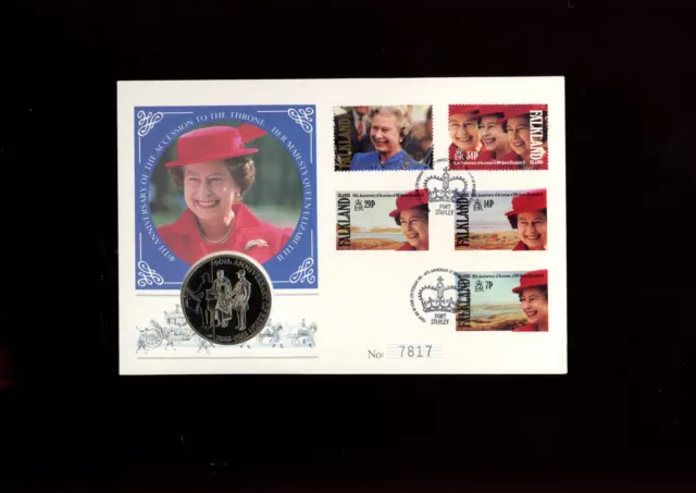 HM Queen Elizabeth II 40th Anniversary of the Accession coin cover